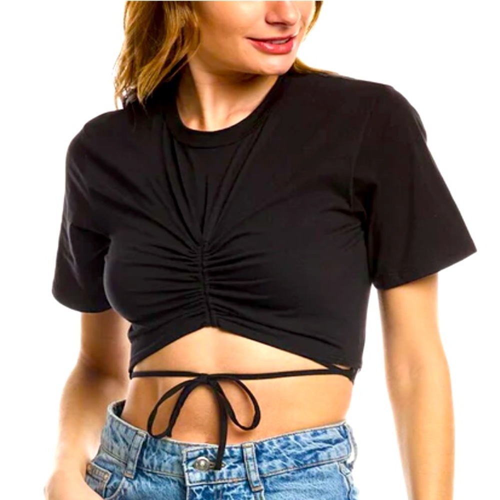 ALC cropped tie tee